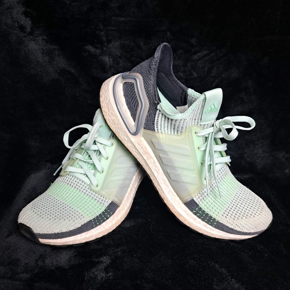 Womens Adidas Ultraboost 19 Ice Mint Green White Grey Shoes F35285 Size 9.5 - Picture 7 of 11